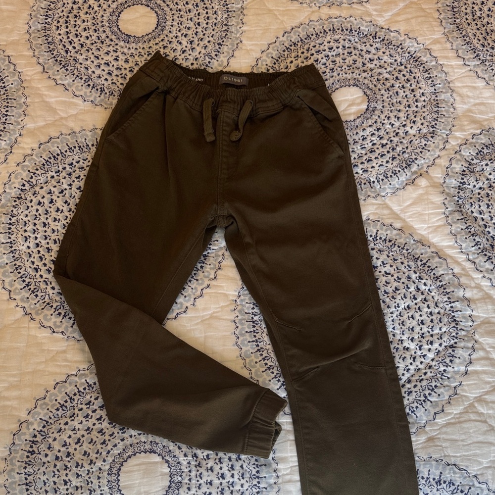 Dark Olive Drawstring Jogger Pants